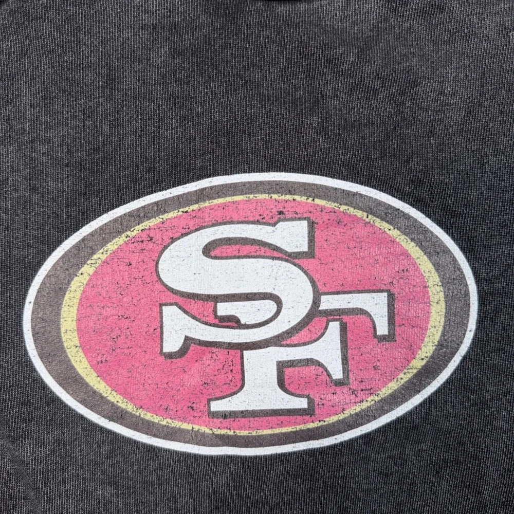 Gameday Couture San Francisco 49ers Rhinestone Sweatshirt Gray Pink Womens L